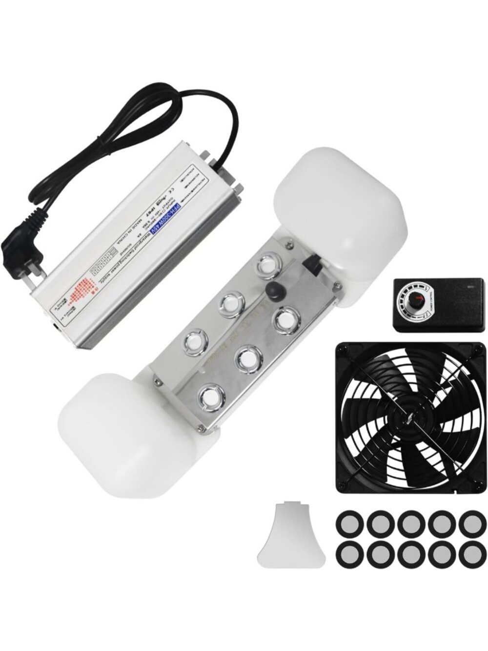 5000ml Ultrasonic Mist Maker Fogger with 6 Heads & Fan - Perfect for Home Decor